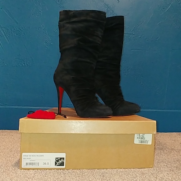 Christian Louboutin Shoes - Christian Louboutin Piros Boots Black 39.5 suede
